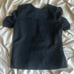 Basic Tee w/ Ruffled Sleeve